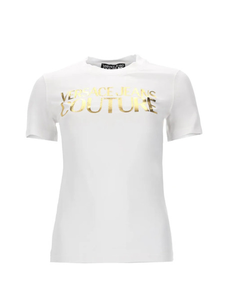  Versace Jeans Couture Camiseta Con Logo Estampado - Blanco 