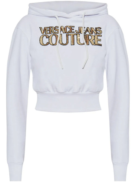  Versace Jeans Couture Sudadera Con Capucha De Algodón - Blanco 