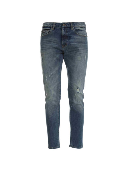  Versace Jeans Couture Vaqueros Con Efecto Envejecido - Azul 