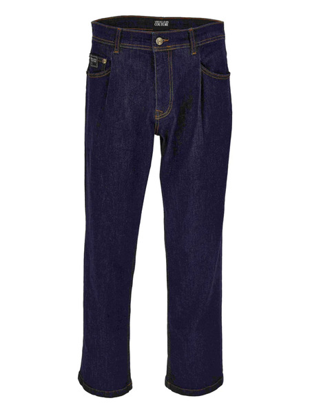 Versace Jeans Couture Vaqueros Con Pinzas - Azul 