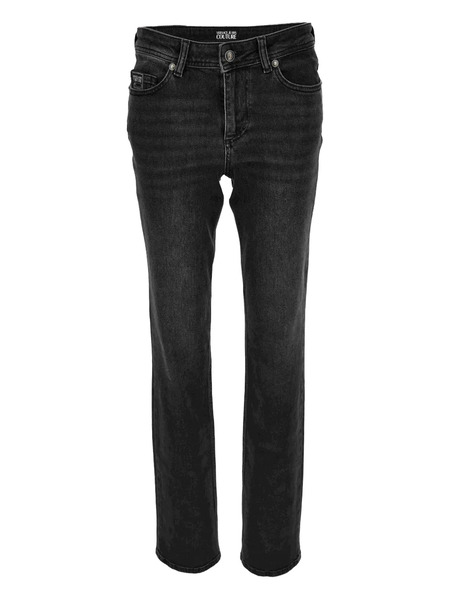  Versace Jeans Couture Vaqueros Con Placa Del Logo - Negro 
