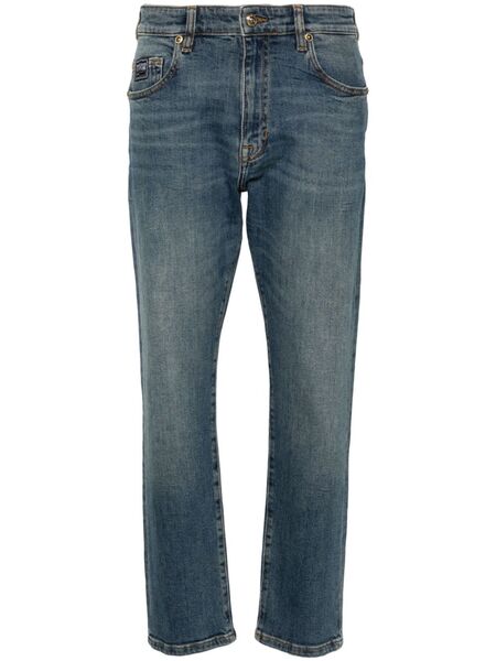  Versace Jeans Couture Vaqueros Slim Con Logo Bordado - Azul 