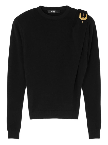  Versace Jersey Con Hebilla - Negro 