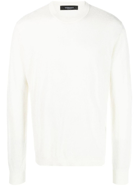  Versace Jersey La Greca De Seda - Neutro 