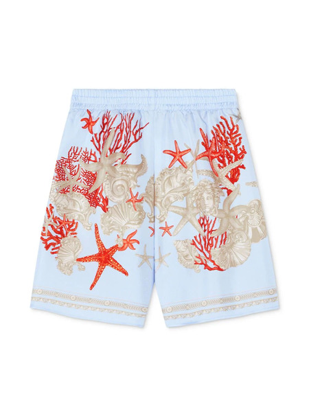  Versace Kids Bermudas Barocco Sea - Azul 