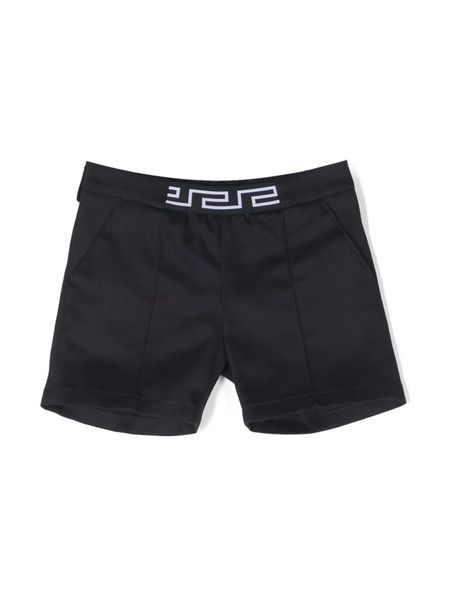  Versace Kids Bermudas Con Cinturilla Greca - Azul 