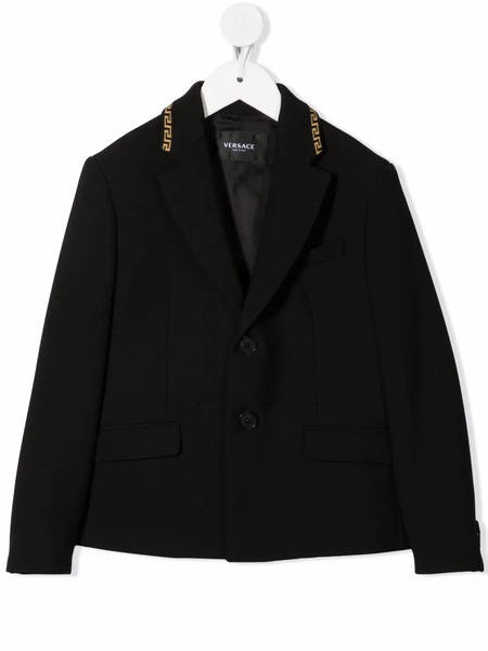  Versace Kids Blazer Greca Con Botones - Negro 