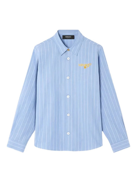  Versace Kids Camisa A Rayas - Azul 