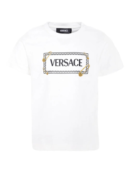  Versace Kids Camiseta Con Logo Estampado - Blanco 