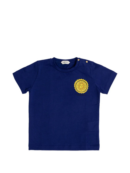  Versace Kids Camiseta Estampada De Algodón - Azul 