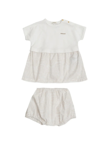  Versace Kids Conjunto Con Estampado Barocco - Blanco 