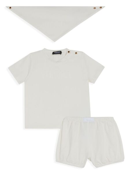 Versace Kids Conjunto Liso - Blanco 