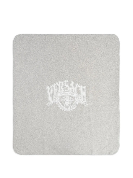  Versace Kids Manta Con Logo Gráfico - Gris 