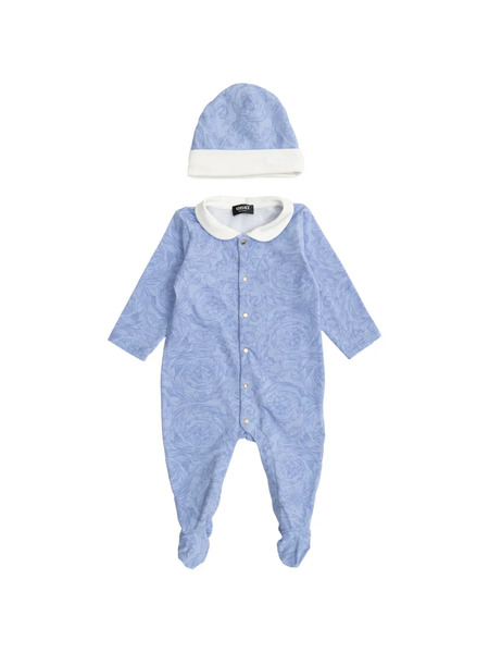  Versace Kids Pelele Con Estampado Floral - Azul 