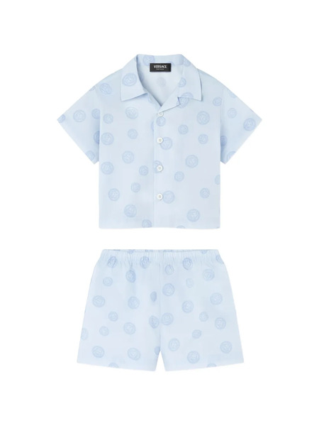  Versace Kids Set De Camisa Estampada - Azul 