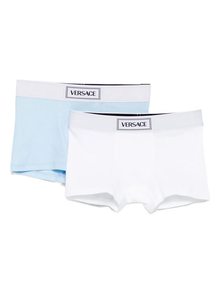  Versace Kids Set De Ropa Interior Con Logo - Azul 