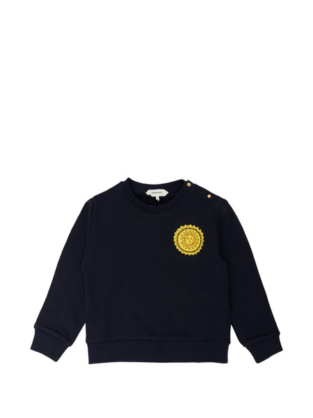  Versace Kids Sudadera Con Botones Y Sol Estampado - Azul 