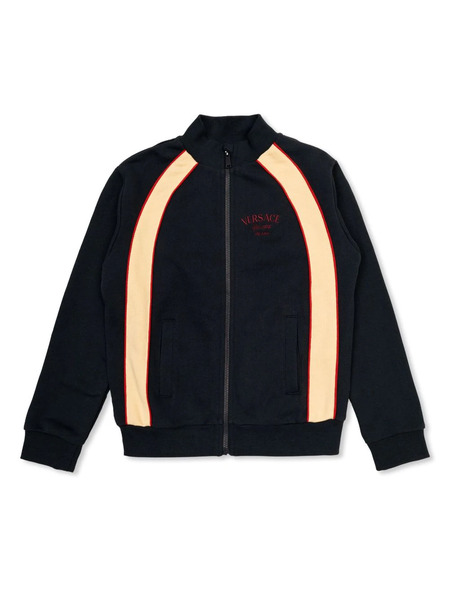  Versace Kids Sudadera Con Logo Bordado - Azul 