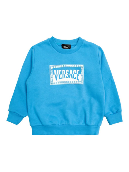  Versace Kids Sudadera Con Logo Gráfico - Azul 