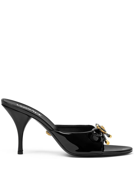  Versace Mules Opera Bow Con Tacón De 85 Mm - Negro 