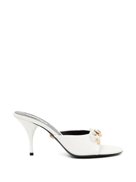  Versace Mules Opera Bows Con Tacón De 85 Mm - Blanco 
