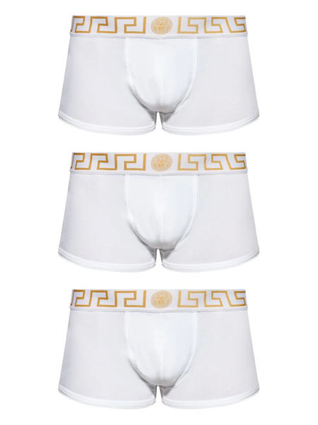  Versace Pack De Tres Bóxeres Greca - Blanco 