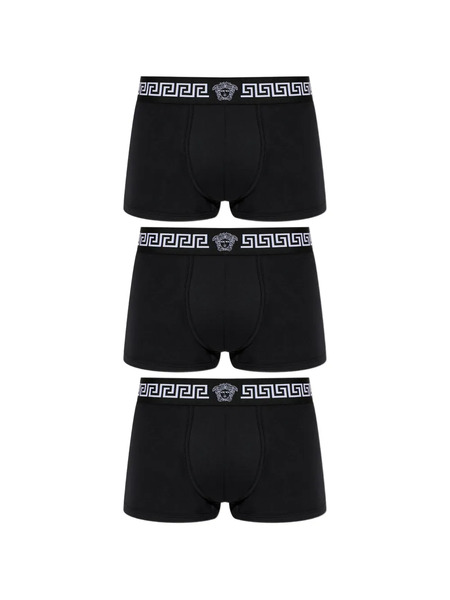  Versace Pack De Tres Bóxeres Greca Border - Negro 