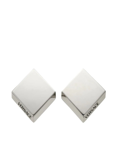  Versace Pendientes Con Logo Grabado - Plateado 