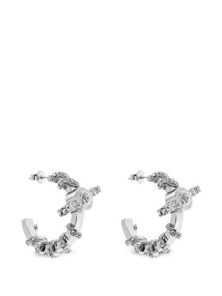  Versace Pendientes De Aro Con Detalles - Plateado 