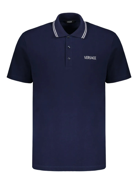  Versace Polo De Algodón - Azul 