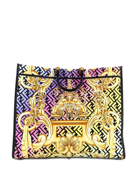  Versace Pre-owned Bolso Shopper Sunshine Shopper Con Monograma Zucca De Versace X Fendi Fendace - Multicolor 