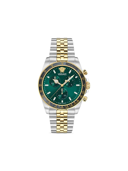  Versace Reloj Greca Chrono De 43 Mm - Verde 