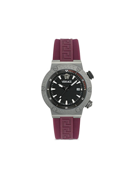  Versace Reloj Greca Logo Diver De 43 Mm - Negro 