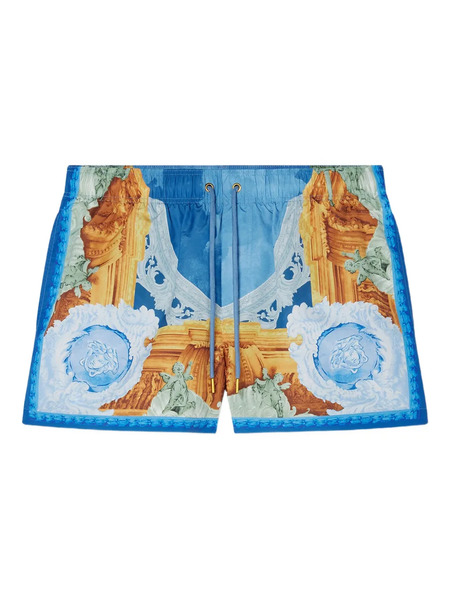  Versace Ropa De Playa Con Diseño Estampado - Azul 