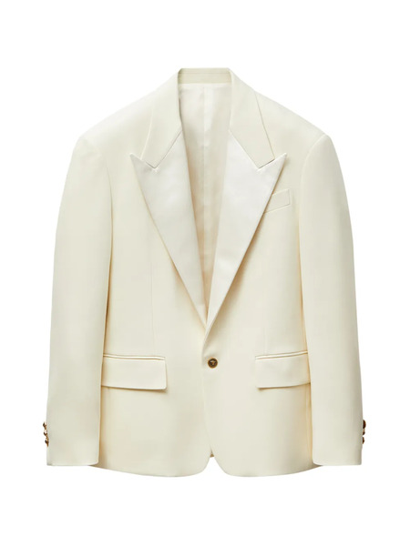  Versace Stretch Wool Blazer - Blanco 