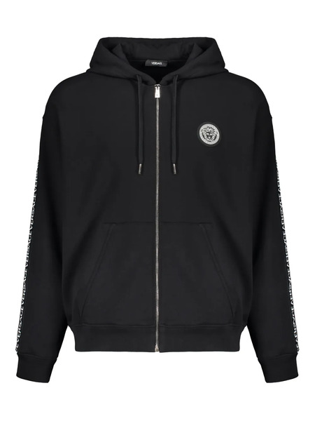  Versace Sudadera Con Capucha De Algodón - Negro 