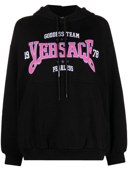  Versace Sudadera Con Capucha Y Logo - Negro 