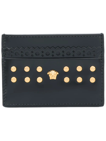  Versace Tarjetero Con Apliques - Negro 