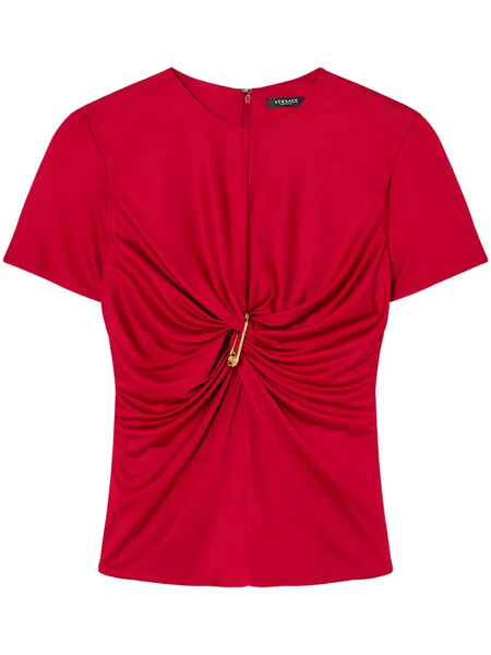  Versace Top Safety Pin Fruncido - Rojo 