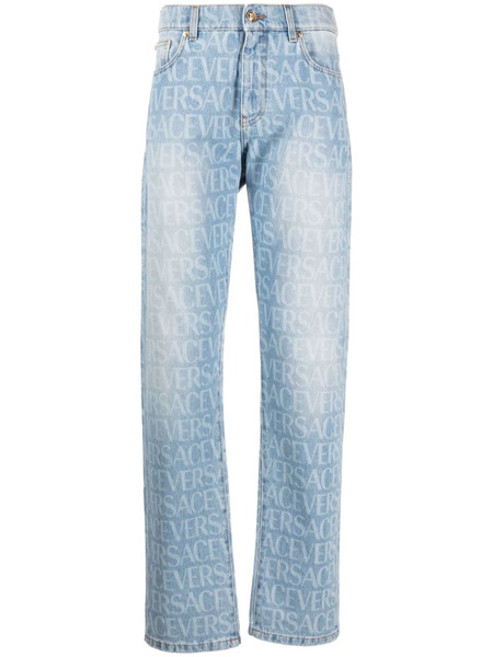  Versace Vaqueros Versace Allover Rectos - Azul 