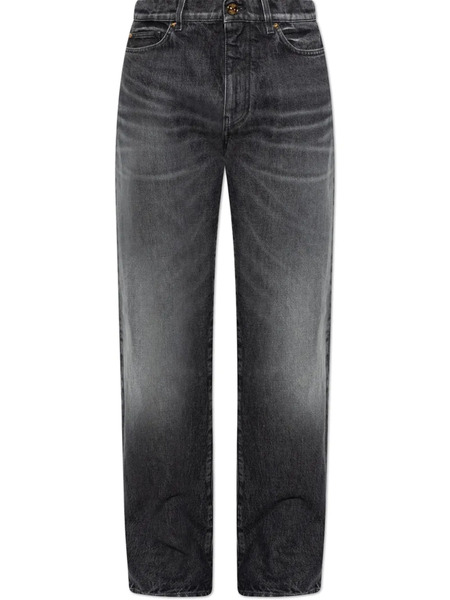  Versace Vaqueros Con Logo Bordado - Negro 