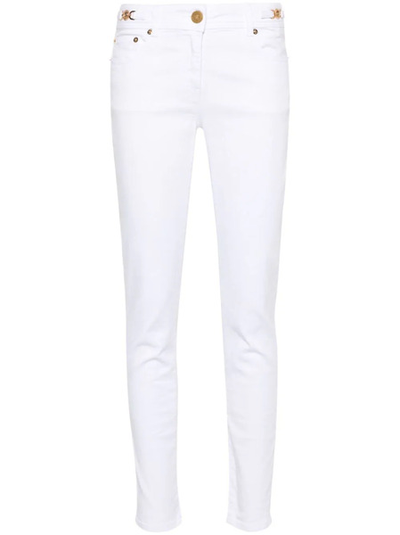  Versace Vaqueros Skinny Con Placa Medusa - Blanco 