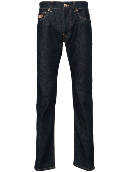  Versace Vaqueros Slim De Talle Medio - Azul 