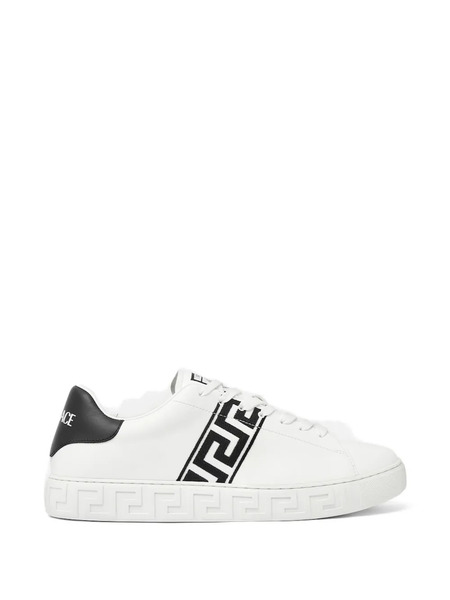  Versace Zapatillas Con Bordado Greca - Blanco 