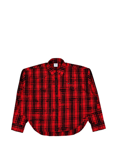  Vetements Camisa A Cuadros - Rojo 