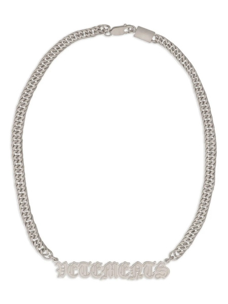  Vetements Collar Gothic Logo - Plateado 