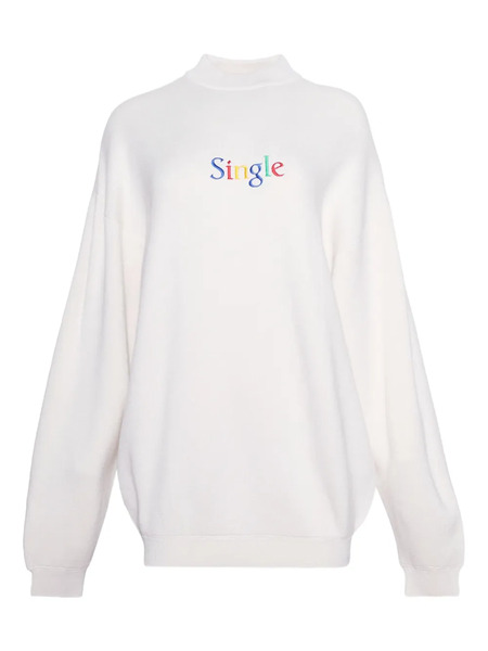  Vetements Sudadera Bordada - Blanco 
