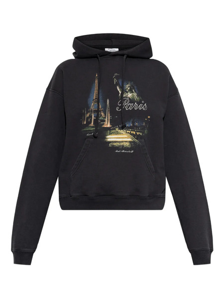  Vetements Sudadera Estampada Con Capucha - Negro 