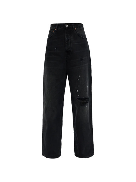  Vetements Vaqueros Con Efecto Envejecido - Negro 