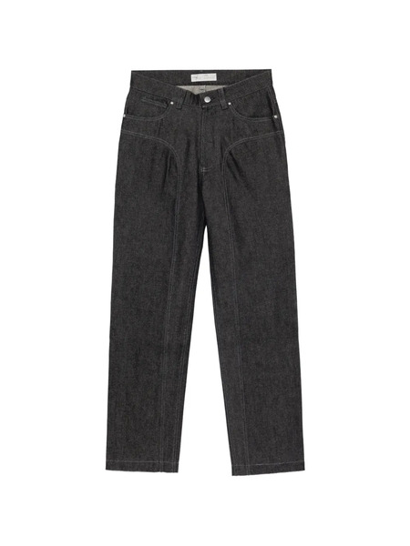  Victor Clavelly Vaqueros Rectos Con Costuras - Negro 